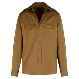 Tom Ford Army Green Silk Blend Shirt - NWT